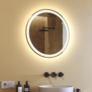 60x60 cm Miroir de salle de bain rond illuminé 60cm avec couleur neutre 4500K