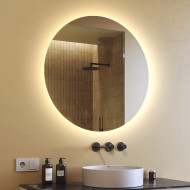 Specchio da bagno rotondo illuminato 80 cm con colore neutro 4500K