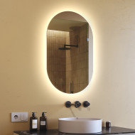 Specchio da bagno illuminato 50x80 cm con colore neutro 4500K