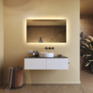 Specchio da bagno rettangolare illuminato 120x70cm con colore neutro 4500K