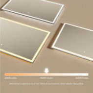 Specchio da bagno rettangolare 120x70 cm con interruttore tattile, colore neutro 4500K