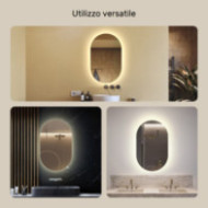 Specchio da bagno illuminato 50x80 cm con colore neutro 4500K