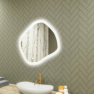 Specchio da bagno con illuminazione, 84x74 cm, doppio colore, interruttore touch