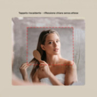 Specchio irregolare con illuminazione, 64x64 cm, bicolore, interruttore sensibile, tappeto riscaldante