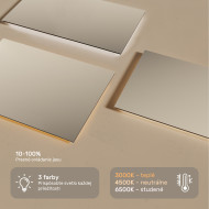 120x70 cm Obdĺžnikové osvetlené zrkadlo do kúpeľne 120x70cm s neutrálnou farbou 4500K