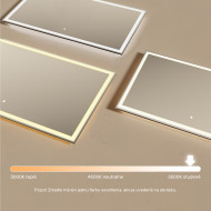 120x70 cm Obdĺžnikové osvetlené zrkadlo do kúpeľne 120x70cm s dotykovým vypínačom, studená farba LED 7000K