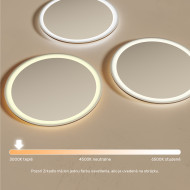 60x60 cm Kruhové osvetlené zrkadlo do kúpeľne 60 cm s teplou farbou 3000 K