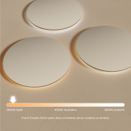 80x80 cm Kruhové osvetlené zrkadlo do kúpeľne 80 cm s teplou farbou 3000 K