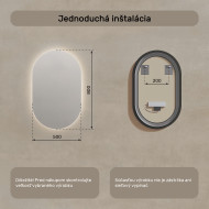 50x80 cm Kúpeľňové osvetlené zrkadlo 50x80cm s neutrálnou farbou 4500K