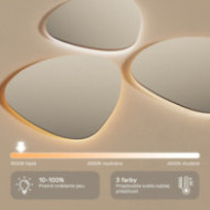 Nepravidelné zrkadlo s LED podsvietením – 60x90 cm v zlatom hliníkovom ráme