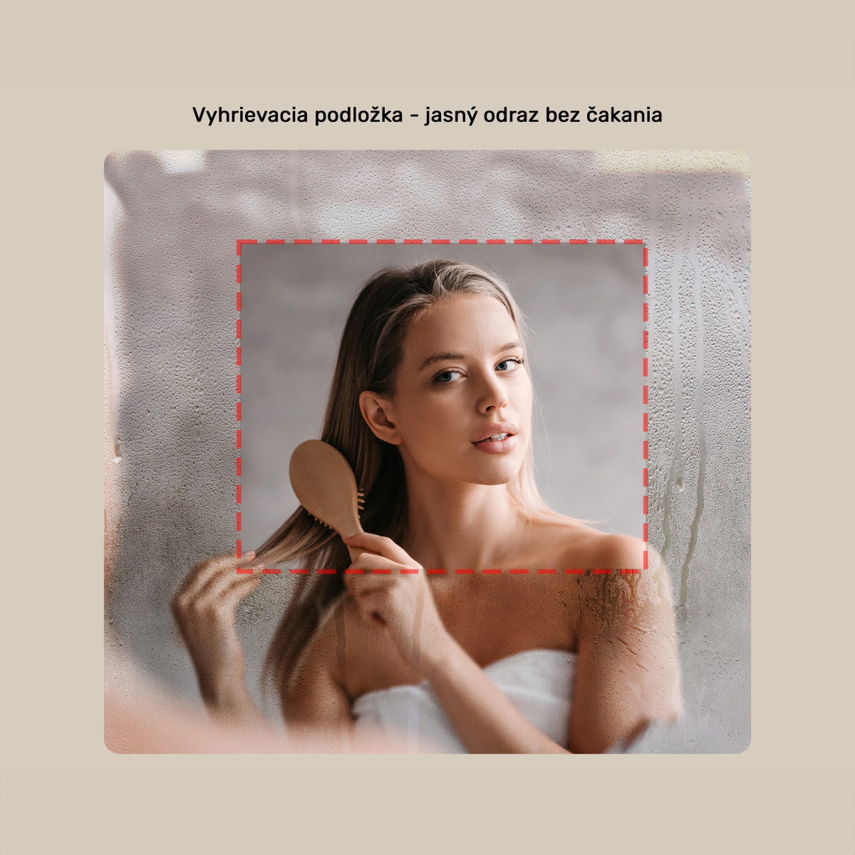 Nepravidelné zrkadlo s LED podsvietením – 70x100 cm v zlatom hliníkovom ráme